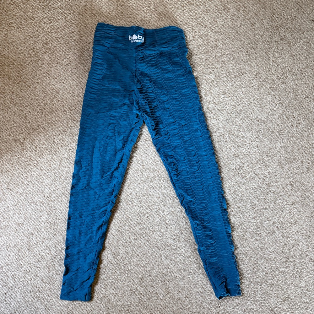 Booty by Brabants Textured Blue Leggings